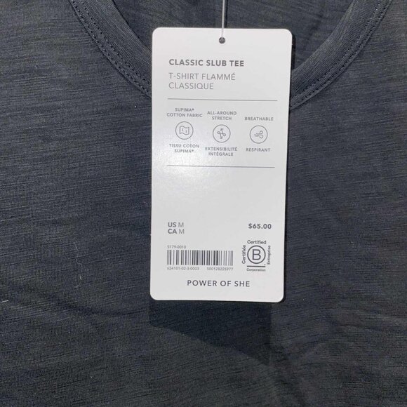 ATHLETA Classic Slub Tee – NWT – Size M (loose fitting) - BLACK - Picture 4 of 6